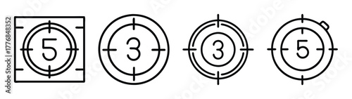 Vector target practice shooting range design elements for accuracy and precision training and games