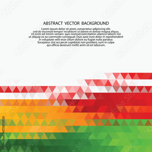 colorful triangle background. vector geometric illustration. mock up advertising. template for presentation.. eps 10
