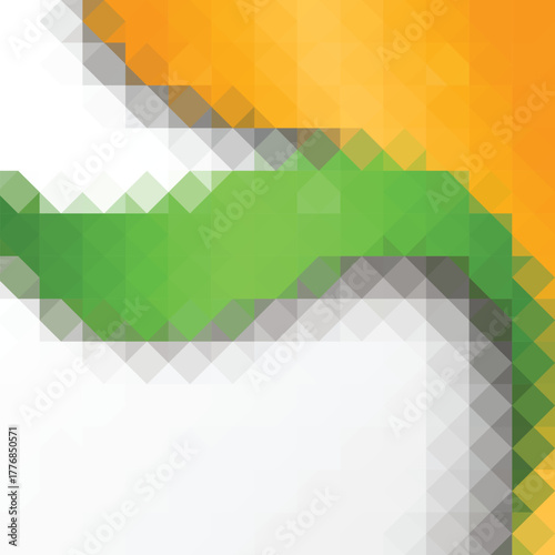 green and yellow geometric background. mosaic style. eps 10