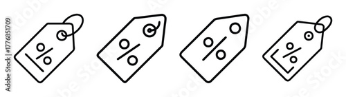 Discount sale tags vector illustration for promotion marketing and retail price reduction graphic design