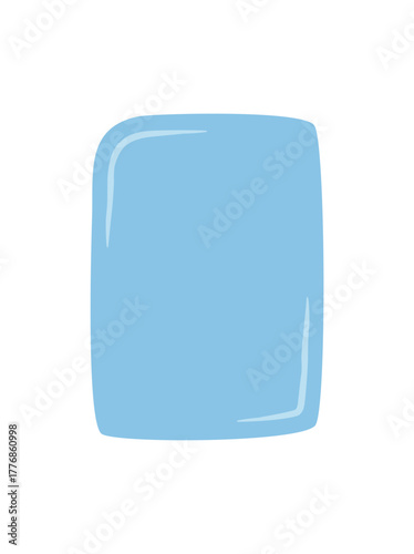 Hand drawn organic frame in a blue rectangle shape with fluid form. Blob background box makes a modern text template for card, banner or abstract cover element in professional mockup.