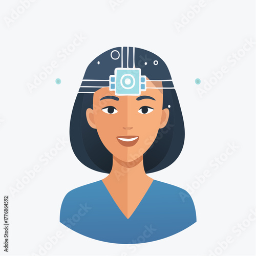 Artificial intelligence - AI and machine learning concept with modern robotics and data science