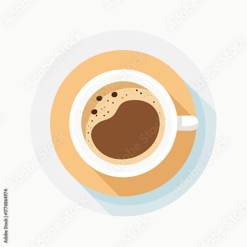 Cup of coffee, caffeine concept in hot mug