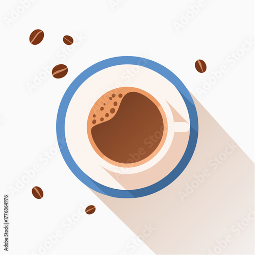 Cup of coffee, caffeine concept in hot mug