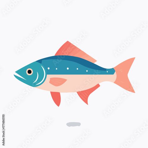 fish - 2D vector illustration of aquatic wildlife 