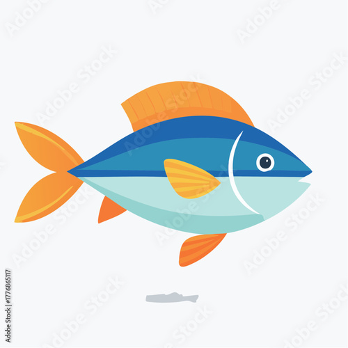 fish - 2D vector illustration of aquatic wildlife 