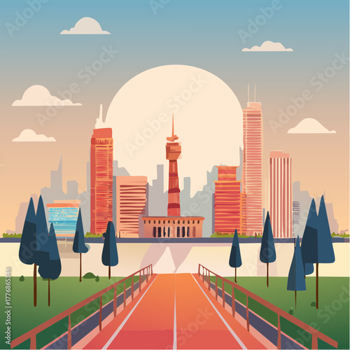 Las Vegas strip - desert casino vacation destination in the US desert