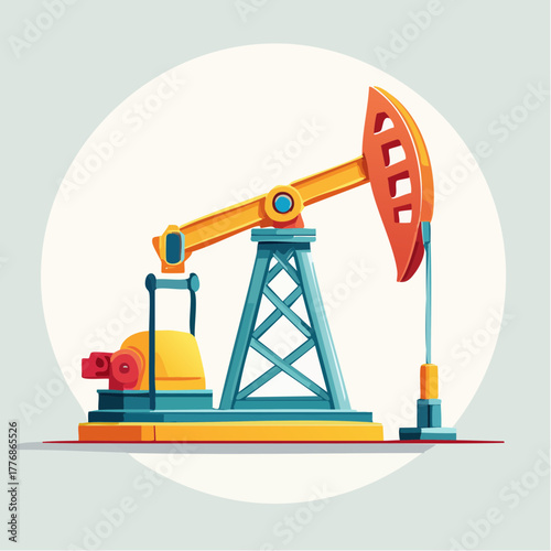 oil rig concept with an oil drill for fossil fuels and oil and gas industries