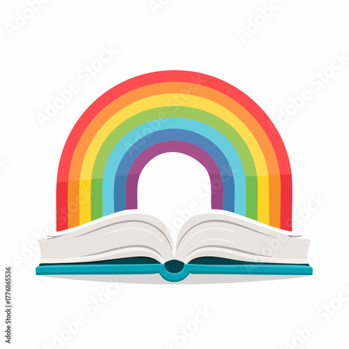 Literacy concept with an open book and pages for story time - literature and novel