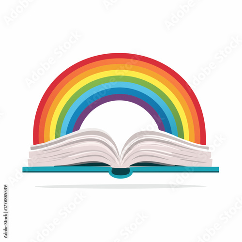 Literacy concept with an open book and pages for story time - literature and novel