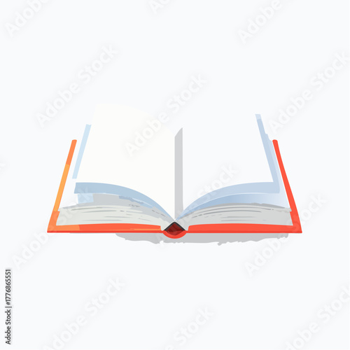 Literacy concept with an open book and pages for story time - literature and novel