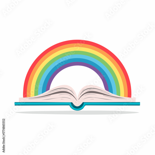 Literacy concept with an open book and pages for story time - literature and novel