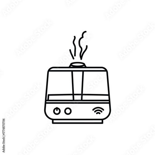 Humidifier Outline Icon Air Moisture Vaporizer Vector Illustration