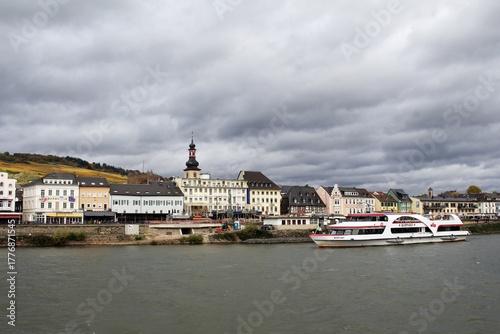 Stadtansicht von Rüdesheim am Rhein.
