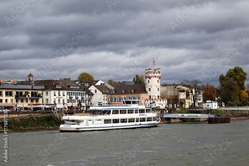 Stadtansicht von Rüdesheim am Rhein.