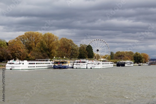Stadtansicht von Rüdesheim am Rhein.