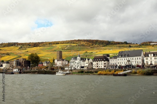Stadtansicht von Rüdesheim am Rhein.