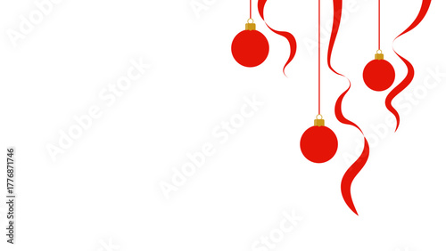 Minimalist Christmas Ornaments Background