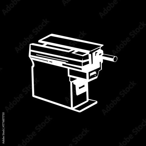 photocopier illustration logo design, typewriter, technology, vector, logo design, print, graphic, photocopier, paper, digital, document, sign, logo, office, photocopy, business, isolated, fax, techno