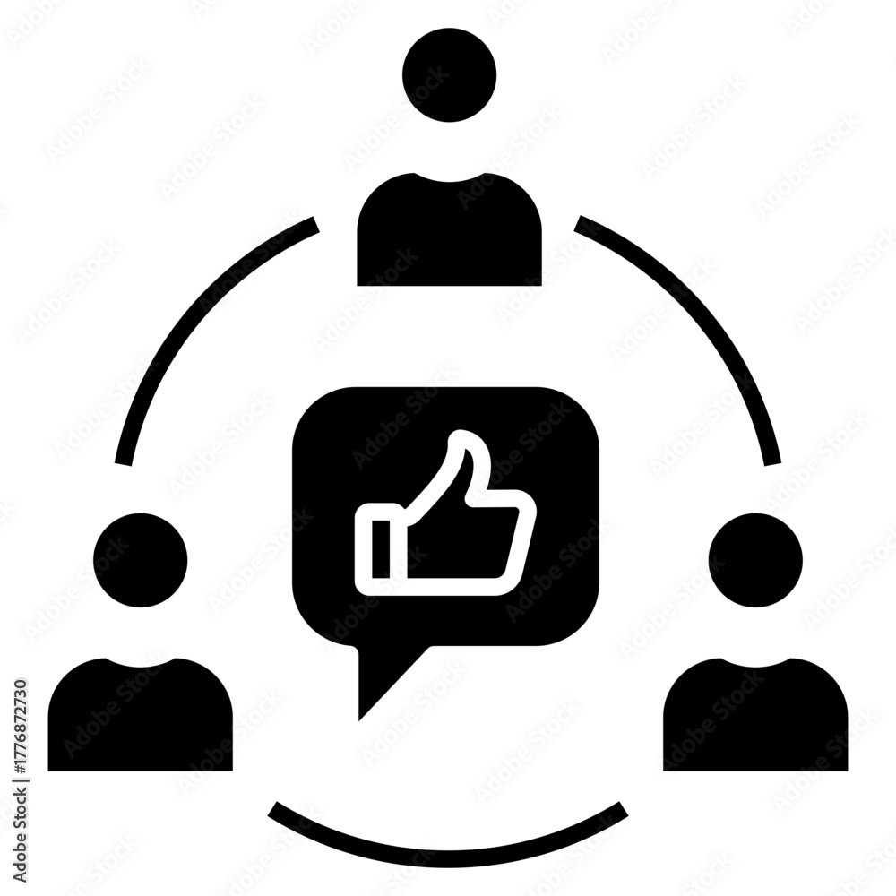 Fototapeta premium Stakeholder Engagement Glyph Icon