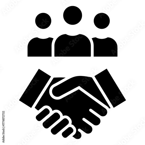 Stakeholder Collaboration Glyph Icon
