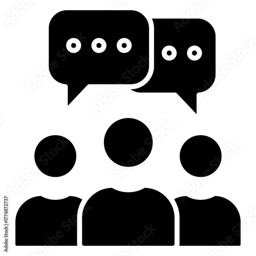 Stakeholder Communication Glyph Icon