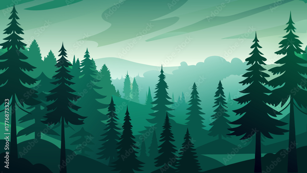 Fototapeta premium forest in the mountains