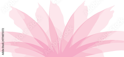 Elegant abstract blooming lotus flower with soft translucent pink petals, a symbol of purity, beauty, and tranquility