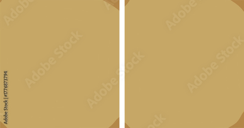Two blank sepia-toned panels or pages side-by-side, offering a simple and versatile background for various design elements or textual content, perfect for mockups or vintage themes