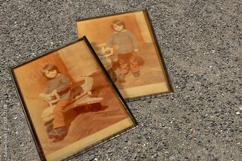 Old retro photos of a child.