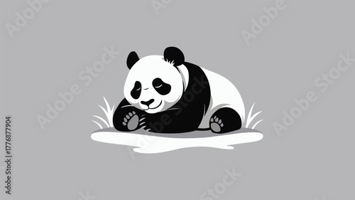 Vector file of cute panda