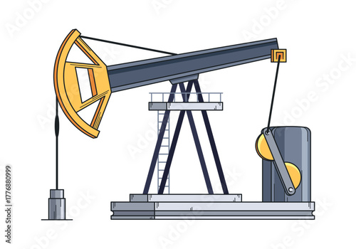 Oil rig pumping fossil fuel