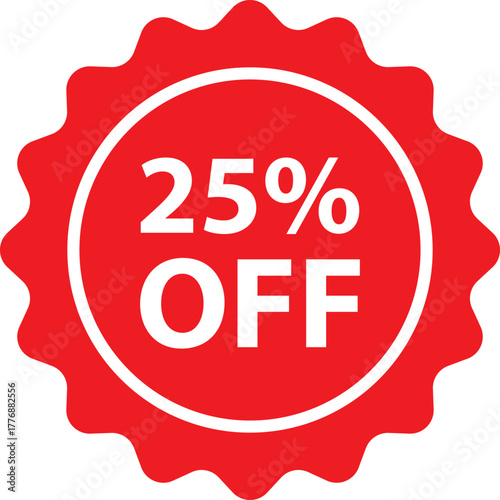Special Offer Twenty-Five Percent Off Sale Sticker