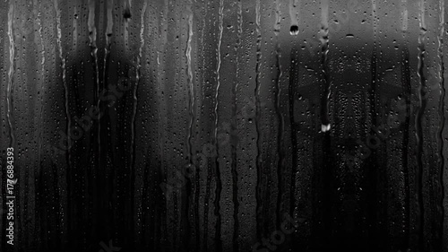 Raindrops on Black Screen for Motion Graphics Effect Overlay