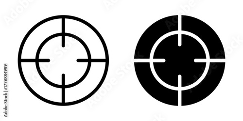  aim icon, focus icon vector