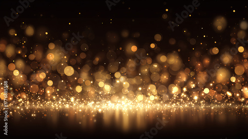 Wallpaper Mural Gold bokeh lights isolated. background with gold sparkles Stock Illustration Torontodigital.ca
