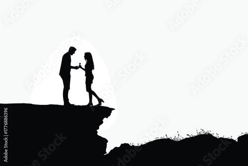 Proposal Moment Candid Emotional Relationship Milesto 6e38b88c-561e-4e0d-a54e-2ce6e6e03fd6 woman isolated