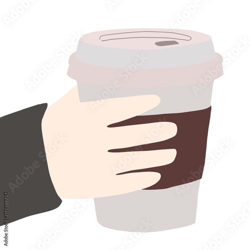 ホットドリンクシルエット風