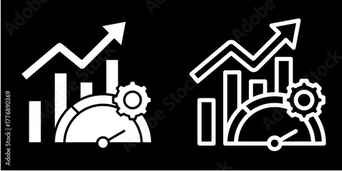 Speedometer Success  Icon Set White Mix Style Collection