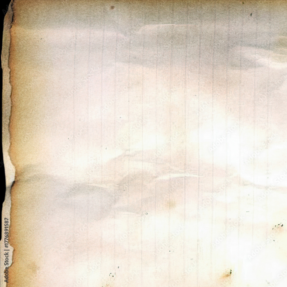 Fototapeta premium Fondo de papel envejecido con textura vintage y líneas suaves. Aged lined paper background with vintage texture. Gealterter liniertes Papierhintergrund mit Vintage-Textur