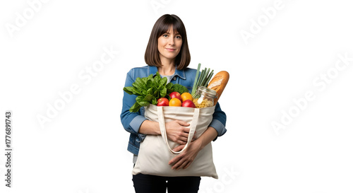 Grocery bag smile a shoppers delight