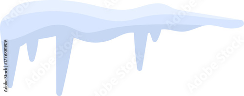 Icicles Hanging from Roof Edge