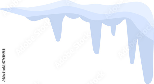 Icicles Hanging from Roof Edge