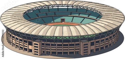 Jawaharlal Nehru Stadium New Delhi — Grand Sports Arena with Circular Architecture, Modern Design, and National Landmark of India