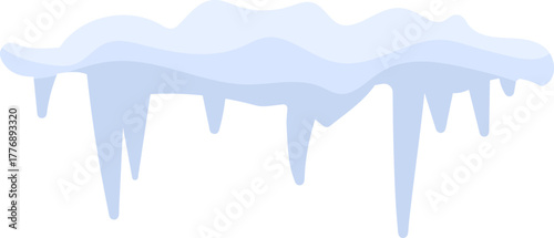 Icicles Hanging from Roof Edge