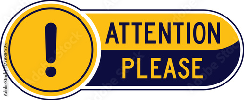 Yellow blue attention symbol. Exclamation mark icon. Important information warning attention symbol vector