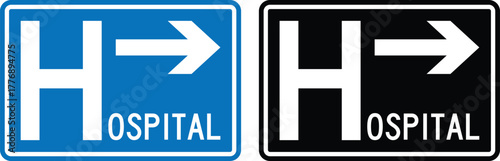 Parking area traffic sign. Right pointing parking road sign. Vector illustration