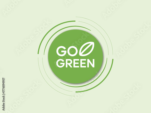 A vibrant green icon emphasizing the importance of environmental sustainability, featuring textual elements that promote eco-friendliness and a healthier planet.