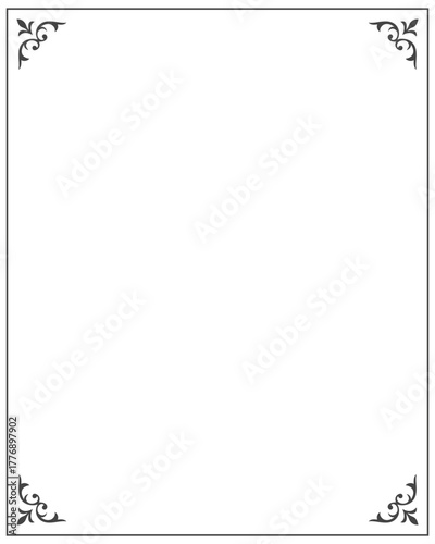 Minimal White Funeral Card Design with Leaf Border