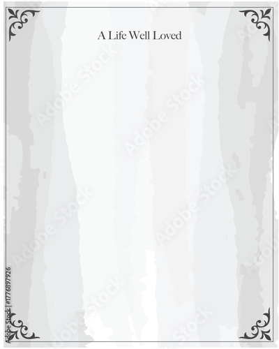 Sympathy Card with Gentle Gray Watercolor and Frame